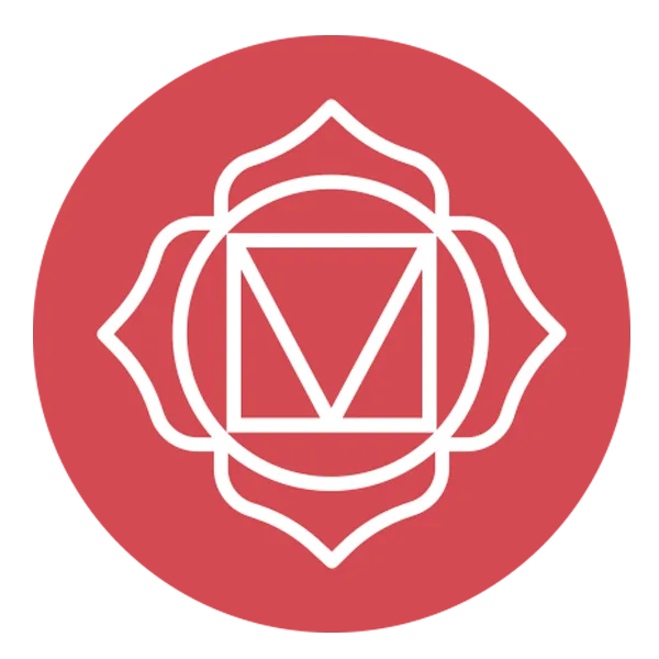 Muladhara - Símbolo del chakra primero chakra energético del cuerpo físico