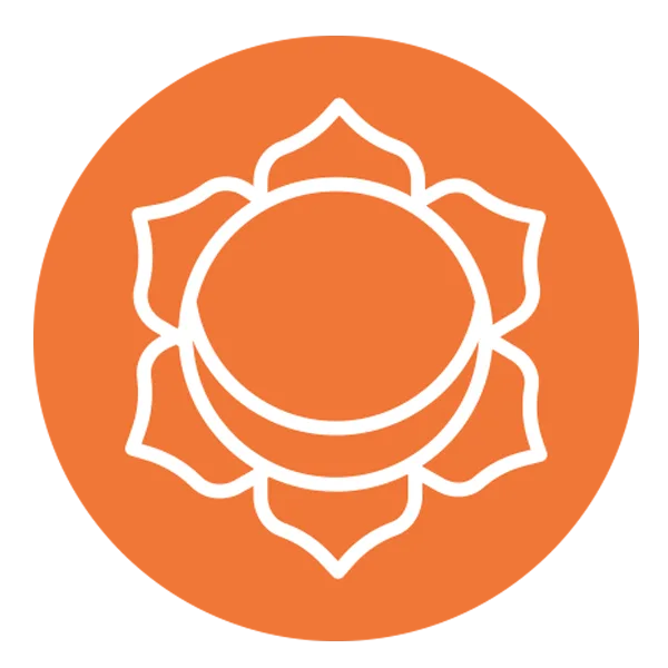 Svadhishthana - Símbolo del chakra segundo chakra energético del cuerpo físico